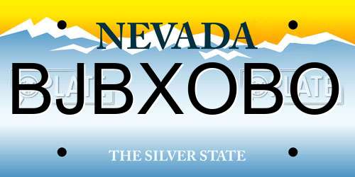 BJBXOBO Nevada License Plate