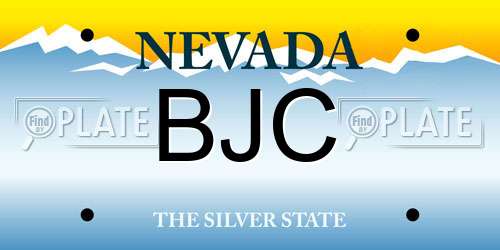 BJC Nevada License Plate