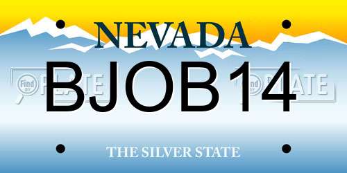 BJOB14 Nevada License Plate