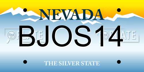 BJOS14 Nevada License Plate