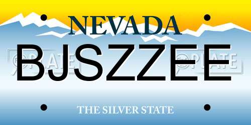 BJSZZEE Nevada License Plate