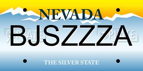 BJSZZZA Nevada License Plate