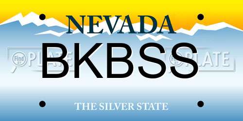 BKBSS Nevada License Plate