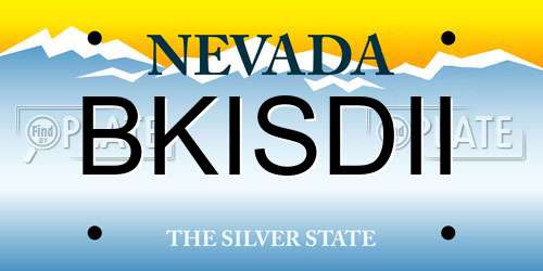 BKISDII Nevada License Plate