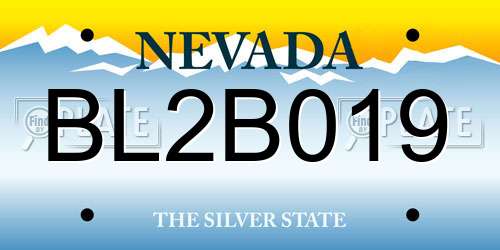 BL2B019 Nevada License Plate