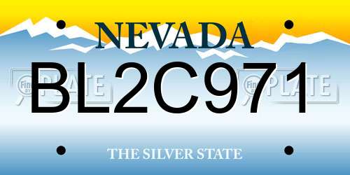 BL2C971 Nevada License Plate