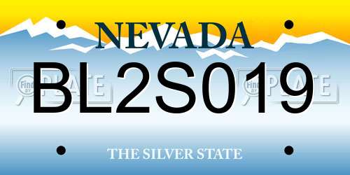 BL2S019 Nevada License Plate