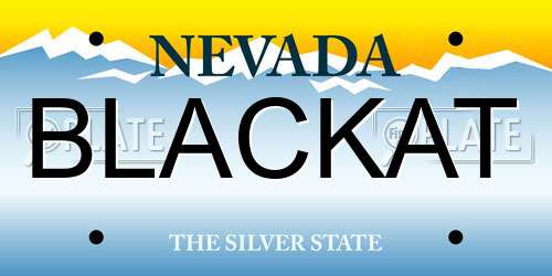 BLACKAT Nevada License Plate