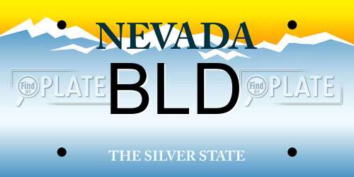 BLD Nevada License Plate