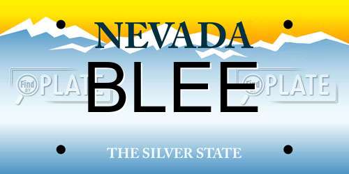 BLEE Nevada License Plate