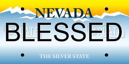 BLESSED Nevada License Plate