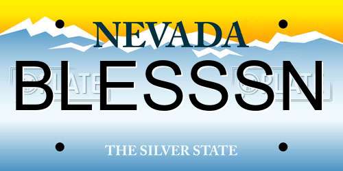 BLESSSN Nevada License Plate