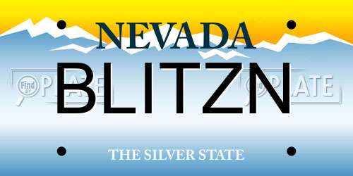 BLITZN Nevada License Plate