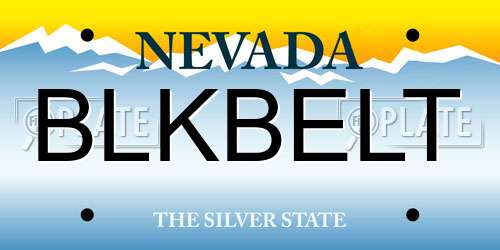 BLKBELT Nevada License Plate