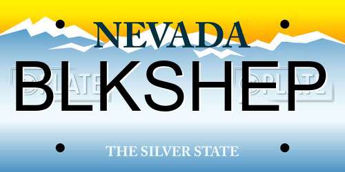 BLKSHEP Nevada License Plate