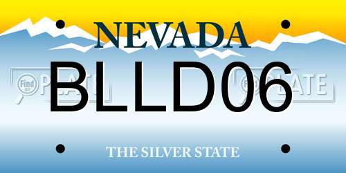 BLLD06 Nevada License Plate