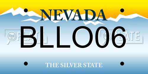 BLLO06 Nevada License Plate