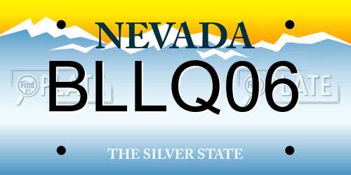 BLLQ06 Nevada License Plate