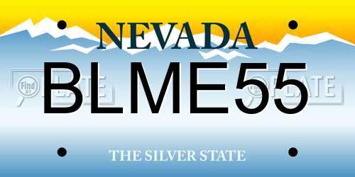 BLME55 Nevada License Plate