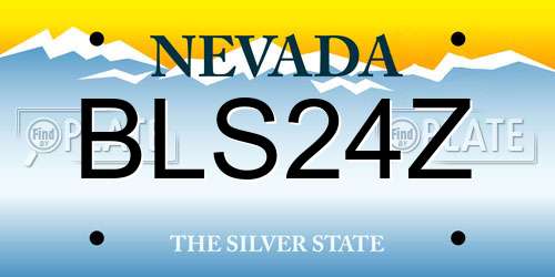 BLS24Z Nevada License Plate