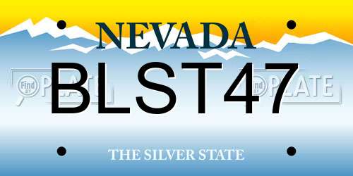 BLST47 Nevada License Plate