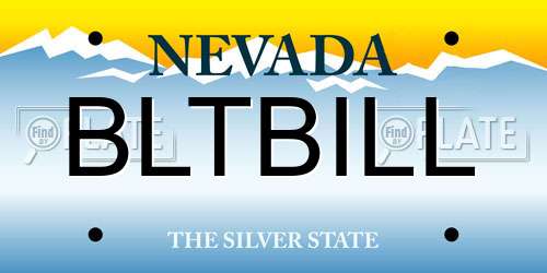BLTBILL Nevada License Plate