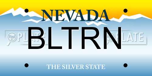 BLTRN Nevada License Plate
