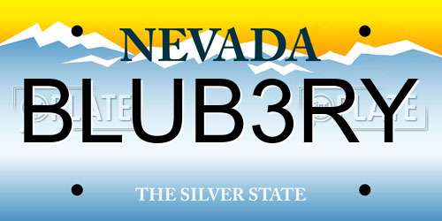 BLUB3RY Nevada License Plate