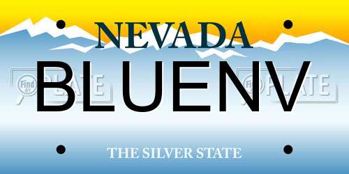 BLUENV Nevada License Plate