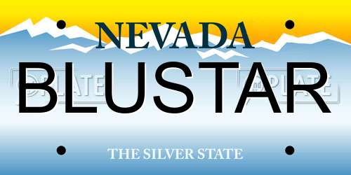 BLUSTAR Nevada License Plate