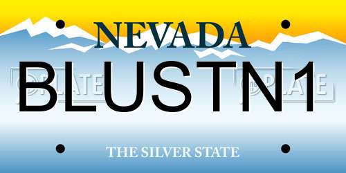 BLUSTN1 Nevada License Plate