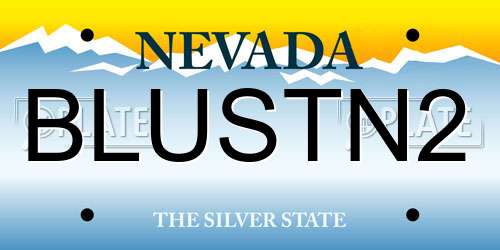 BLUSTN2 Nevada License Plate