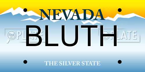 BLUTH Nevada License Plate