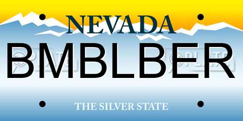BMBLBER Nevada License Plate