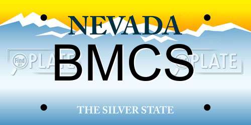 BMCS Nevada License Plate