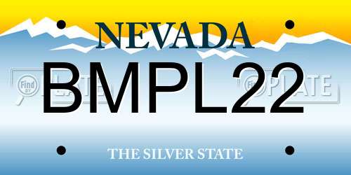 BMPL22 Nevada License Plate