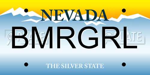 BMRGRL Nevada License Plate