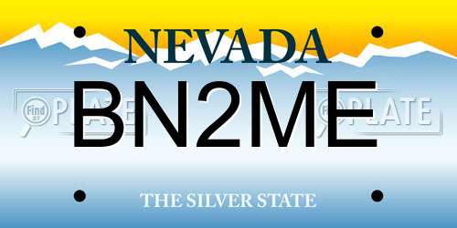 BN2ME Nevada License Plate