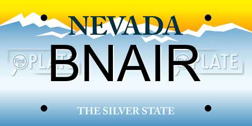 BNAIR Nevada License Plate