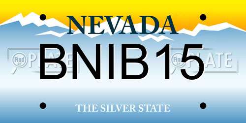 BNIB15 Nevada License Plate