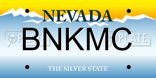 BNKMC Nevada License Plate