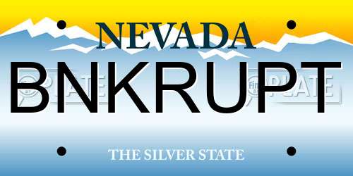 BNKRUPT Nevada License Plate