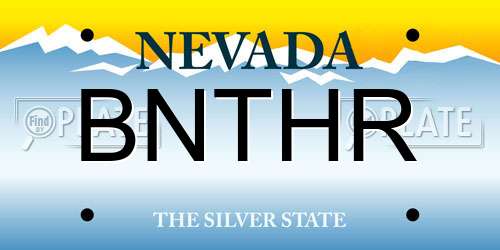 BNTHR Nevada License Plate