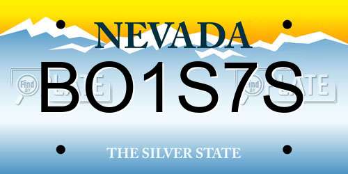 BO1S7S Nevada License Plate