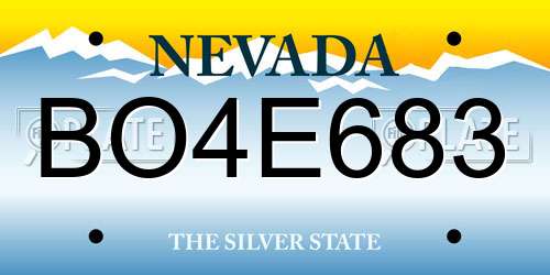 BO4E683 Nevada License Plate