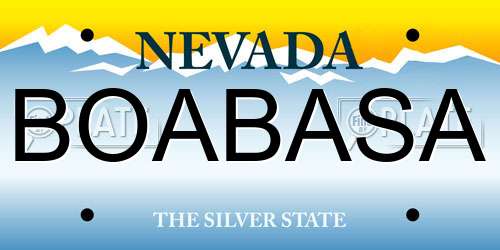 BOABASA Nevada License Plate