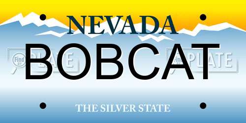 BOBCAT Nevada License Plate