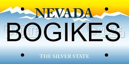 BOGIKES Nevada License Plate