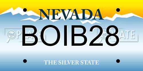 BOIB28 Nevada License Plate