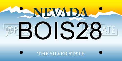 BOIS28 Nevada License Plate